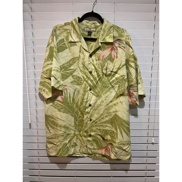 Tommy‎ Bahama 100% Silk Floral Short Sleeve Button Up Shirt - Size M